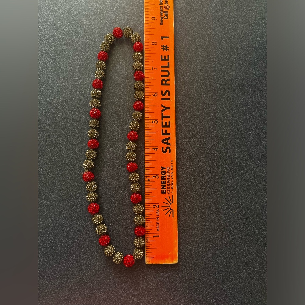 Red & Gray Sports Necklace